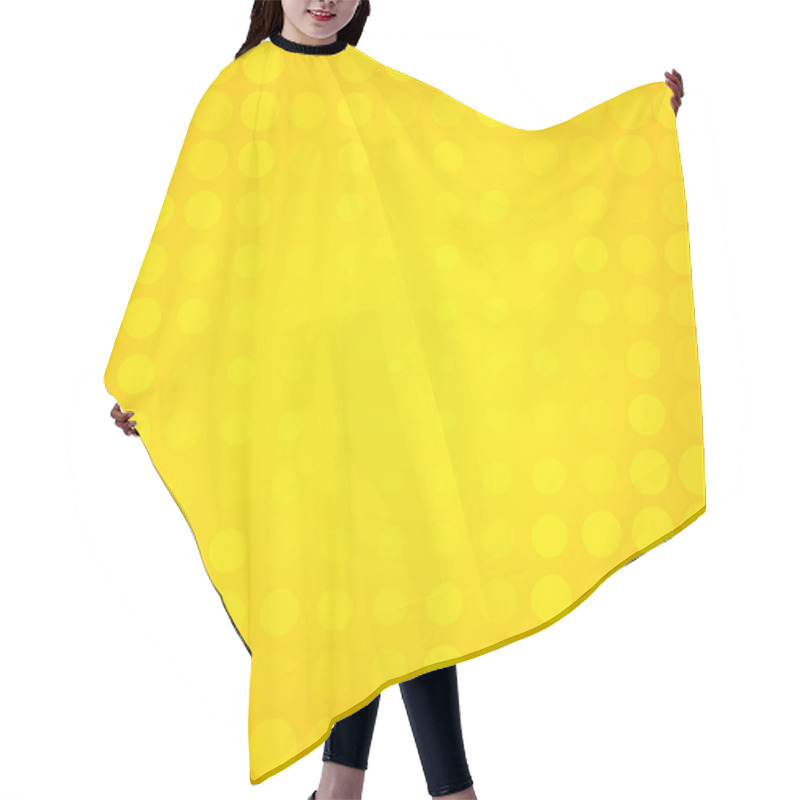 Personality  Abstract dotted yellow background hair cutting cape