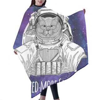 Personality  Animal Astronaut Brithish Noble Cat Male Wearing Space Suit Galaxy Space Background With Stars And Nebula Watercolor Galaxy Background Hair Cutting Cape