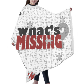 Personality  What's Missing Words And Question Mark On A Puzzle Hair Cutting Cape