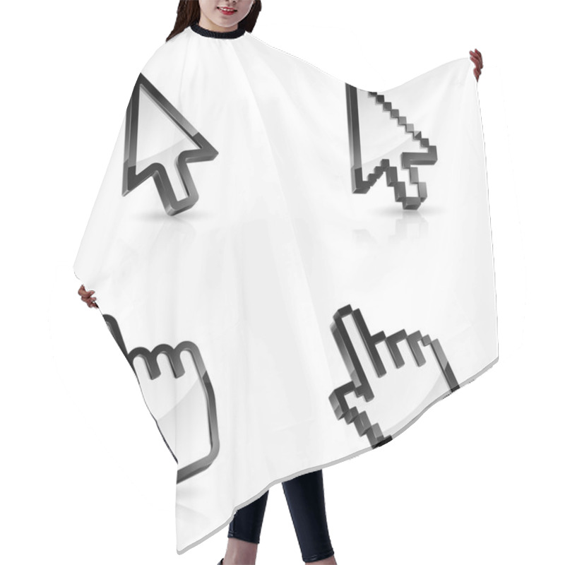 Personality  Mouse Pointers Hair Cutting Cape