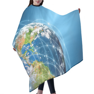 Personality  Planet Earth. Best Concept Of Global Business From Concepts Series. Hair Cutting Cape