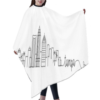 Personality  Tampa City Skyline Doodle Sign Hair Cutting Cape