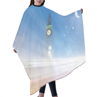 Personality  London Big Ben With Rays Hair Cutting Cape