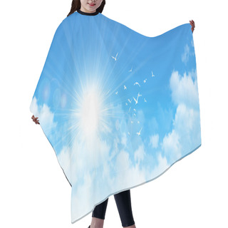 Personality  Panoramic Cloudscape Hair Cutting Cape