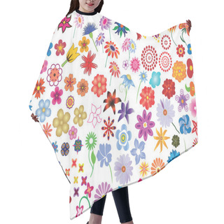 Personality  Set Of Flowers Hair Cutting Cape