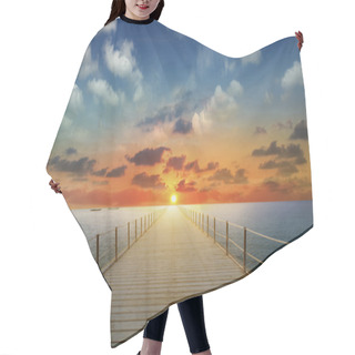 Personality  Golden Sunset On The Sea Hair Cutting Cape