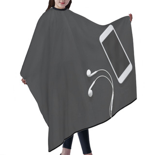 Personality  Smartphone With Blank Screen And Earphones Hair Cutting Cape