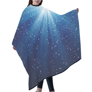 Personality  Snow And Stars Falling Background Hair Cutting Cape