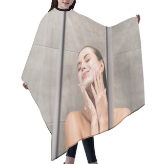 Personality  Girl Washing Face  Hair Cutting Cape