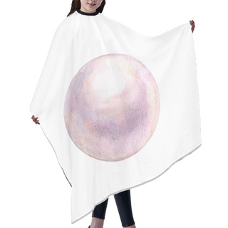Personality  Pearl Shiny Natural Sea Nacreous Isolated On White Background. Watercolor Hand Drawn Realistic Iridescent Pale Colours Illustration. Watercolour Spherical Beautiful 3d Orbs Nice Gems. Jewelry Gemstone Hair Cutting Cape