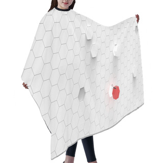 Personality  3d White Background With Hexagons Shapes  Hair Cutting Cape
