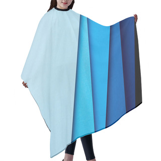 Personality  Abstract Background With Paper Sheets In Blue Tones Hair Cutting Cape