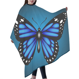 Personality  Blue Butterfly On Dark Background, Vector Hair Cutting Cape