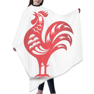 Personality  Chinese Rooster Paper Cut  Hair Cutting Cape