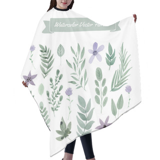 Personality  Watercolor  Flowers And Leaves Hair Cutting Cape
