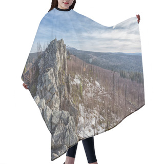 Personality  Picturesque View Of Endless Coniferous Forest And Rocks  At Sunny Day, Yerani Village, Urals Hair Cutting Cape