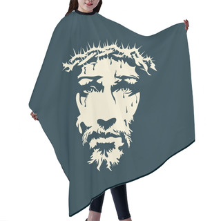 Personality  Face Of Christ Hand Drawn Hair Cutting Cape