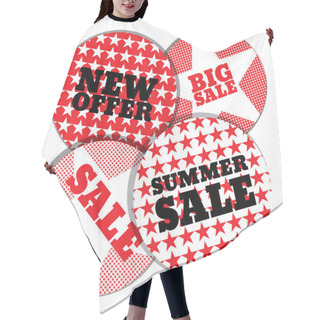 Personality  Summer Sale Emblems Vector Illustration   Hair Cutting Cape