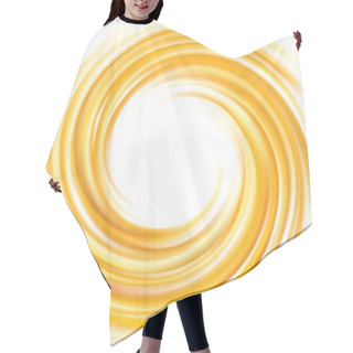 Personality  Vector Swirling Backdrop Vivid Yellow Color Hair Cutting Cape