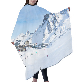 Personality  Ski Resort Zillertal Hintertuxer Glacier. Austria Hair Cutting Cape