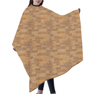 Personality  Seamless Coffee Pattern Hair Cutting Cape