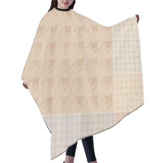 Personality  Seamless Houndstooth Pattern On Recycled Paper, Cardboard With Pastel Gradient Hair Cutting Cape