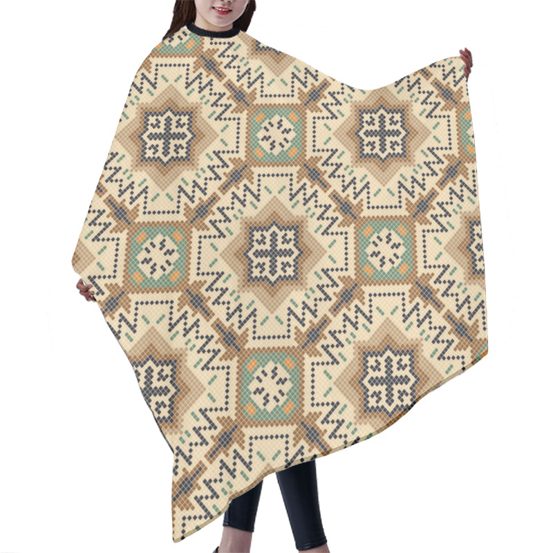 Personality  Traditional Bulgarian embroidery vector pattern hair cutting cape