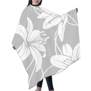 Personality  Seamless Liily Vector Pattern Hair Cutting Cape