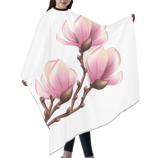 Personality  Magnolia Branch Isolated Hair Cutting Cape