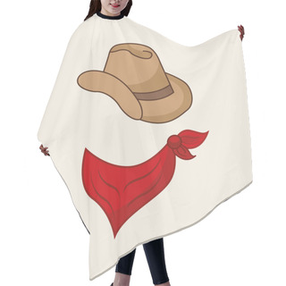 Personality  Western Banner Hair Cutting Cape