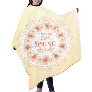 Personality  Emblem With Spring Time Hair Cutting Cape