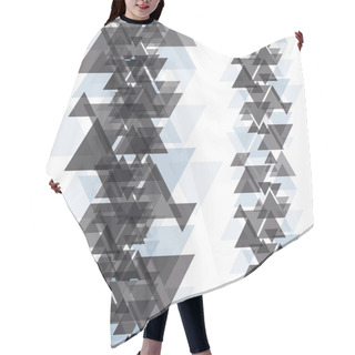 Personality  Seamless Vertical Elements Made With Triangles. Hair Cutting Cape