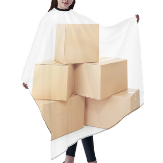 Personality  Piles Of Cardboard Boxes Hair Cutting Cape