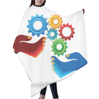 Personality  Businessman Hand With Business Strategy Hair Cutting Cape