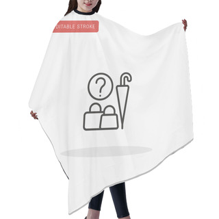 Personality  Lost Items Icon Vector. Lost Items Icon For Presentation. Hair Cutting Cape