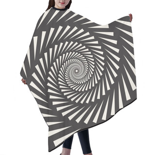 Personality  Vector Black And White Spiral Triangles Swirl Abstract Optical Illusion Hair Cutting Cape