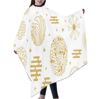 Personality  Abstract Background With Oriental Motifs.  Hair Cutting Cape