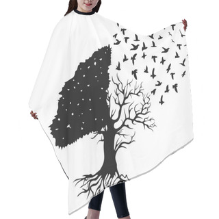 Personality  Birds Flying From The Tree Hair Cutting Cape