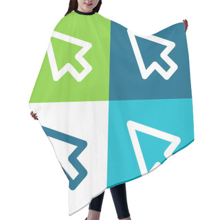 Personality  Arrow Flat Four Color Minimal Icon Set Hair Cutting Cape
