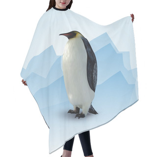 Personality  Vector Illustration Of Penguin Hair Cutting Cape