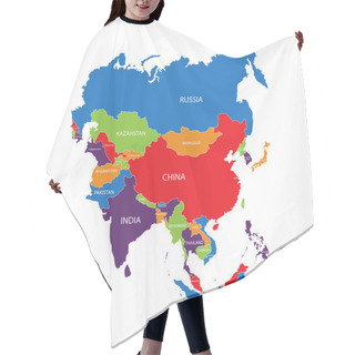 Personality  Asia Map Raster Hair Cutting Cape