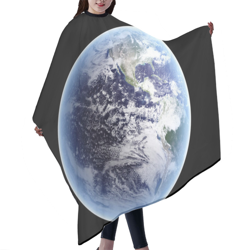 Personality  Earth - Isolated On Black Hair Cutting Cape