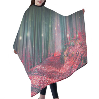 Personality  Magic Fairytale Forest With Fireflies Lights And Mysterious Road Hair Cutting Cape