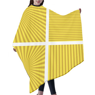 Personality  Yellow Brown Wallpaper Set Hair Cutting Cape