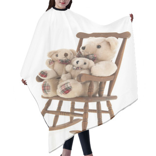 Personality  Rocking Chair Stuffed Bears Hair Cutting Cape