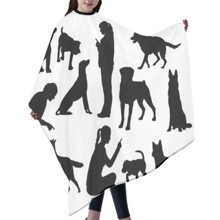 Personality  Dog Training Silhouettes Hair Cutting Cape