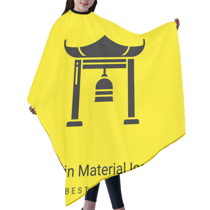 Personality  Bell Minimal Bright Yellow Material Icon Hair Cutting Cape