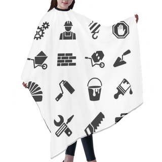 Personality  16 Web Icons Set - Building, Construction, Repair And Decoration Hair Cutting Cape
