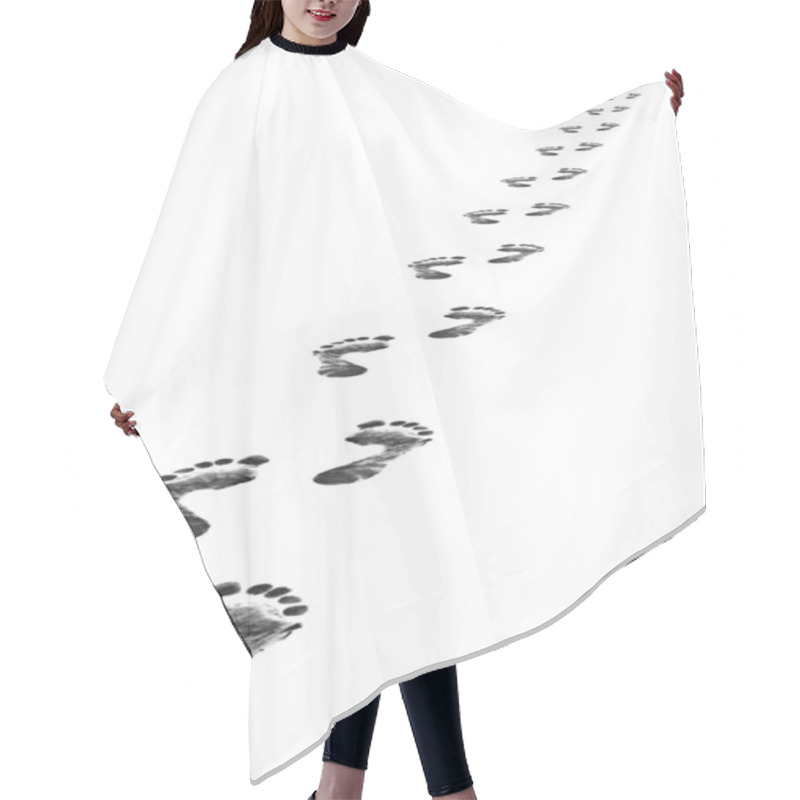 Personality  Foot Steps Hair Cutting Cape