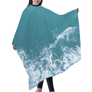 Personality  Splash Of Blue Sea Wave Water Hair Cutting Cape